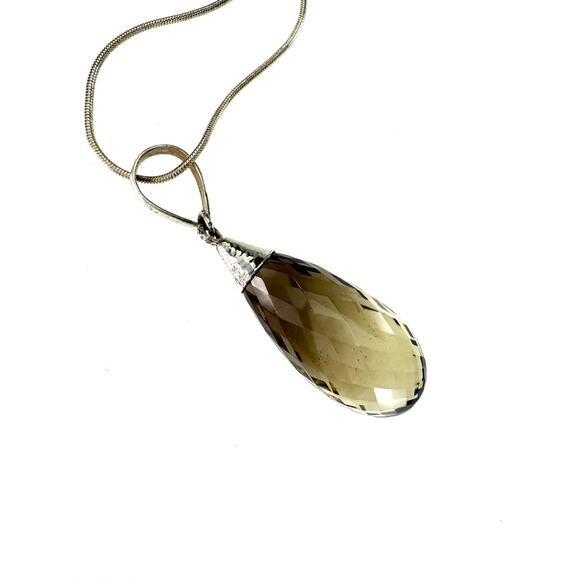 Smokey Quartz Briolette Necklace - Picture 2 of 4